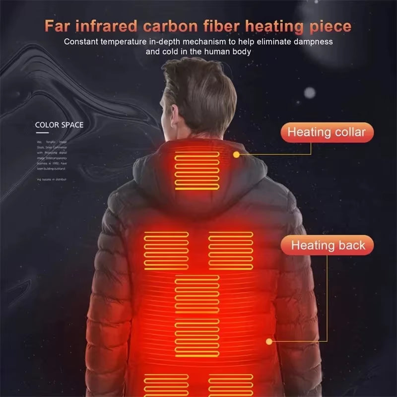 Stay Warm This Winter with Our 9/19 Areas Heated Jacket - Unisex USB Heated Vest for Hunting, Hiking, and Outdoor Adventures