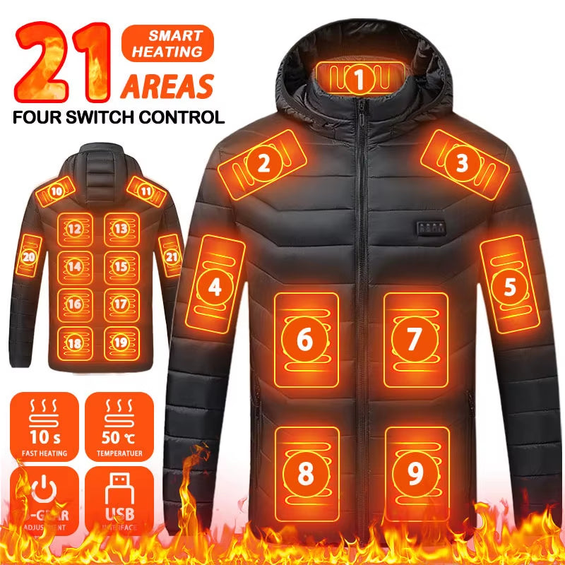 Stay Warm This Winter with Our 9/19 Areas Heated Jacket - Unisex USB Heated Vest for Hunting, Hiking, and Outdoor Adventures