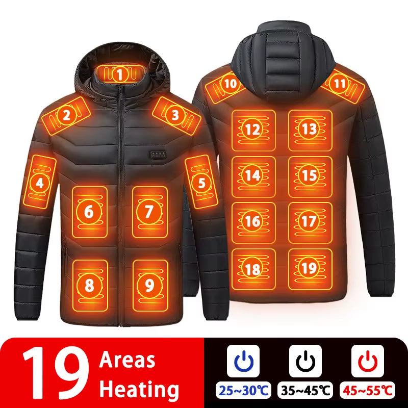 Stay Warm This Winter with Our 9/19 Areas Heated Jacket - Unisex USB Heated Vest for Hunting, Hiking, and Outdoor Adventures